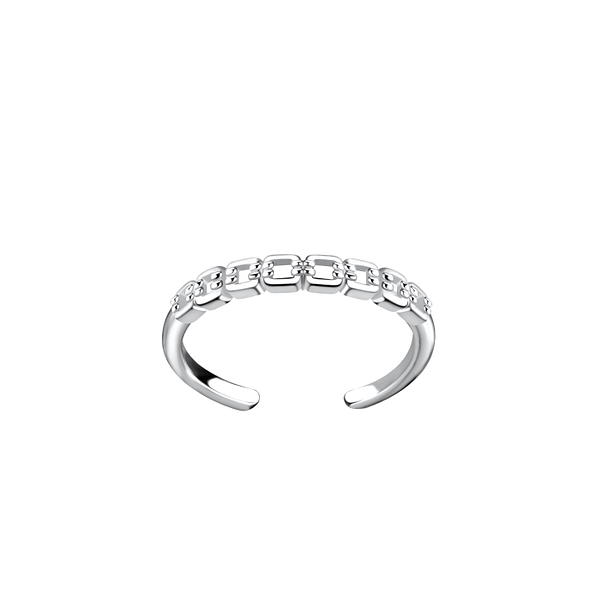 Silver Link Chain Toe Ring - 21792