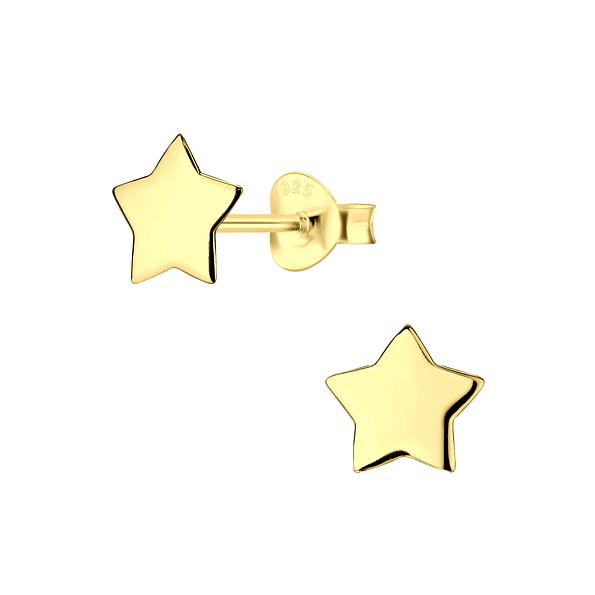 Silver Star Stud Earrings - 22051