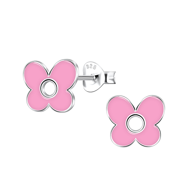 Silver Butterfly Stud Earrings - 22150