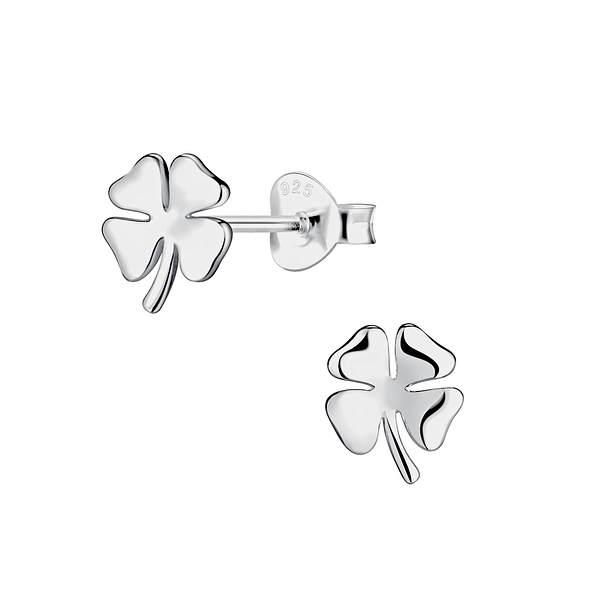 Silver Clover Stud Earrings - 22215 Silver Clover Stud Earrings - 22215
