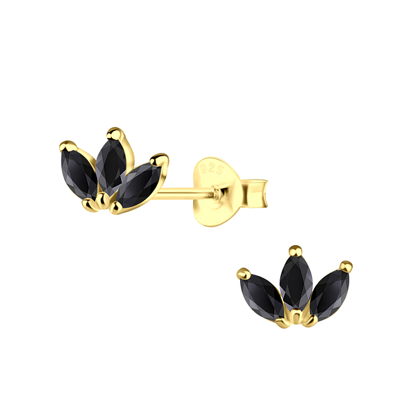 Silver Flower Stud Earrings - 22231