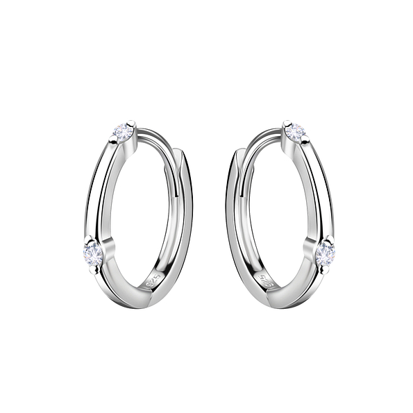 11mm Silver Huggie Earrings - 22191