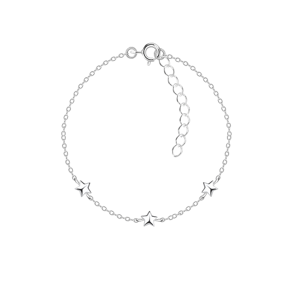 Silver Triple Star Bracelet - 22634