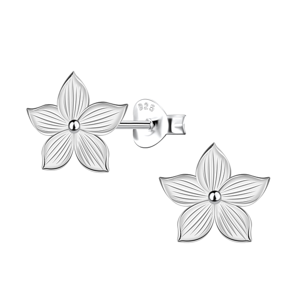 Silver Flower Stud Earrings - 22648 Silver Flower Stud Earrings - 22648
