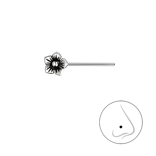 Silver Flower Nose Stud - 22526
