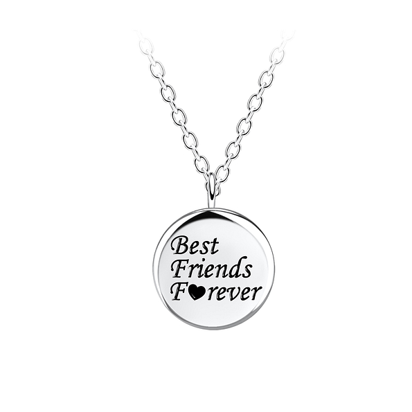 Silver Best Friends Forever Necklace - 23088