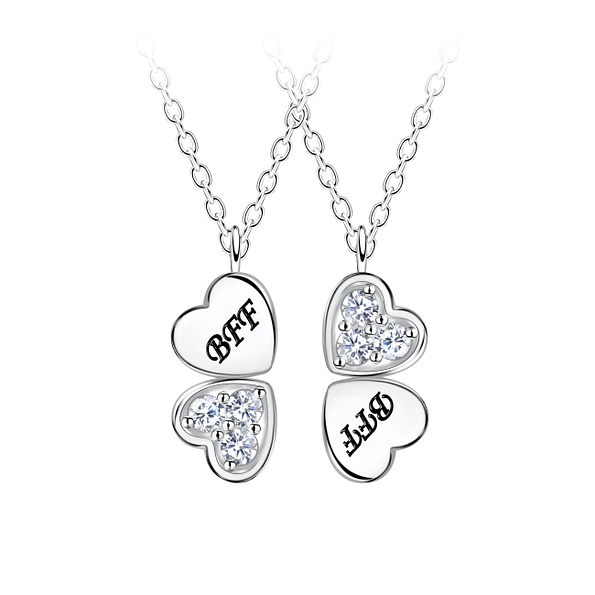 Silver BFF Necklace Set - 23078