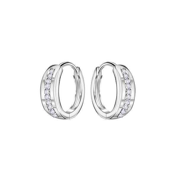 11mm Silver Huggie Earrings - 22922