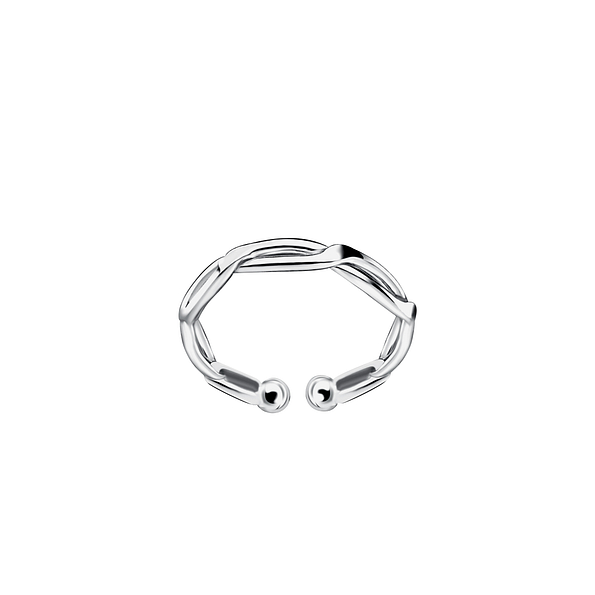 Silver Twisted Ear Cuff - 23135