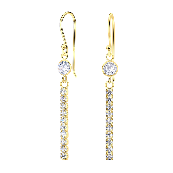 Silver Bar Earrings - 23252