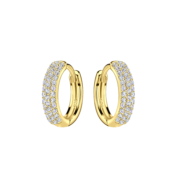 15mm Silver Huggie Earrings - 23223