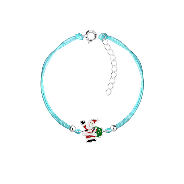 Silver Santa Claus Cord Bracelet - 23231