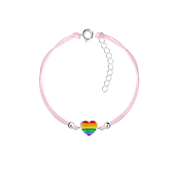 Silver Heart Cord Bracelet - 23164 Silver Heart Cord Bracelet - 23164