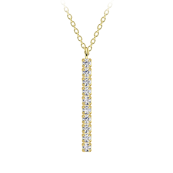 Silver Tennis Bar Necklace - 23146