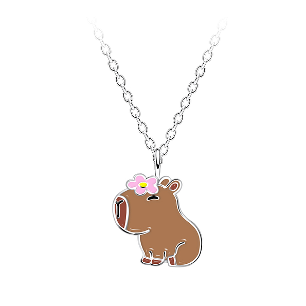 Silver Capybara Necklace - 23119 Silver Capybara Necklace - 23119
