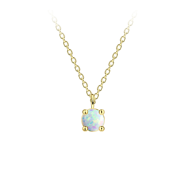 4mm Opal Silver Necklace - 23170