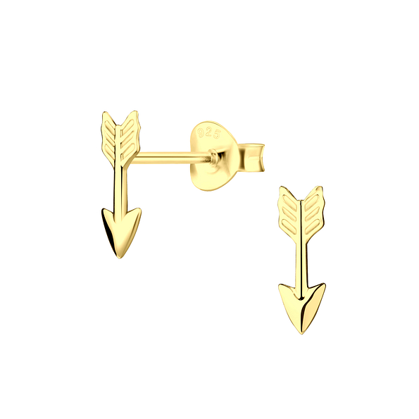 Silver Arrow Stud Earrings - 23338