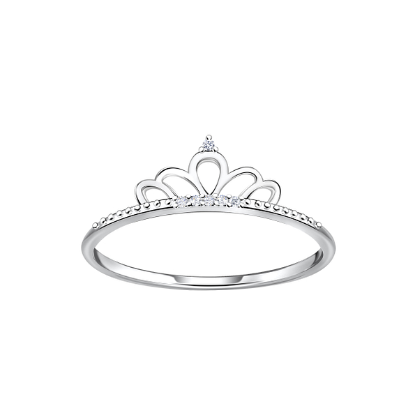 Silver Crown Ring - 22882