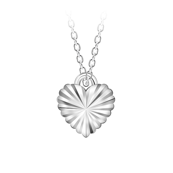 Silver Heart Necklace - 23451