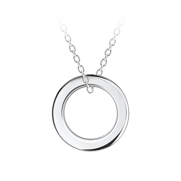Silver Circle Necklace - 23461
