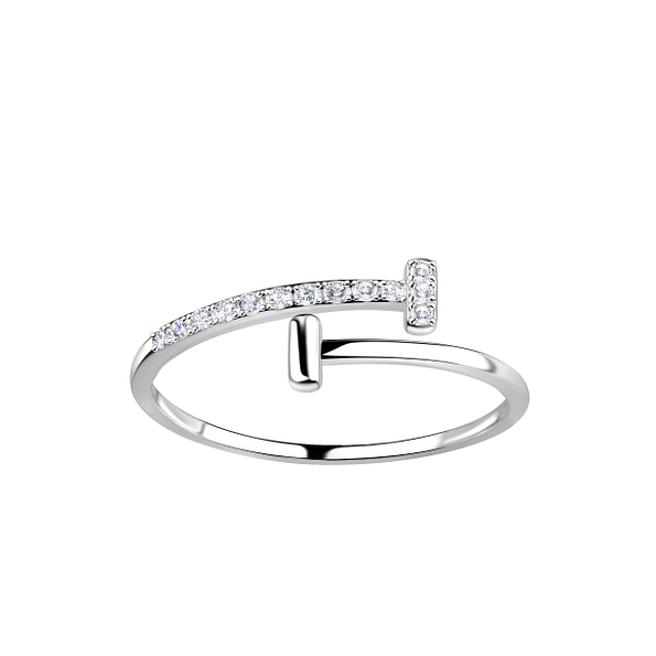 Silver Bar Opened Ring - 23383