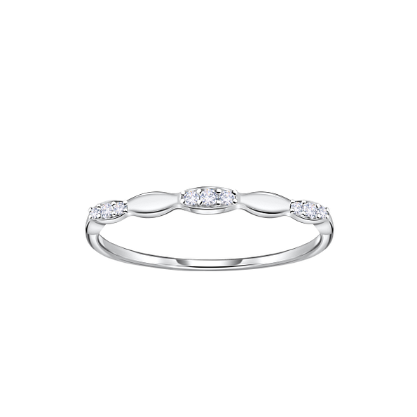 Silver Patterned Ring - 23452
