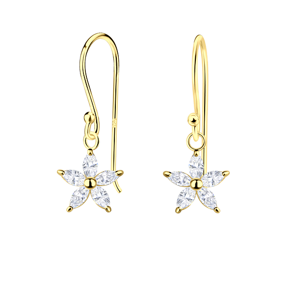Silver Flower Earrings - 23563