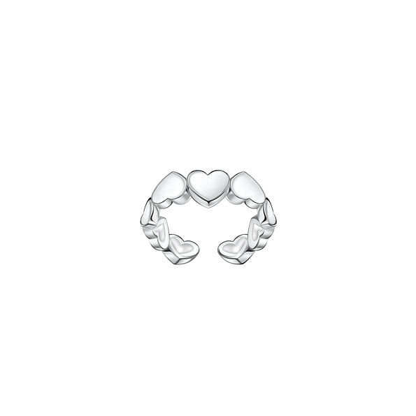 Silver Heart Ear Cuff - 23802