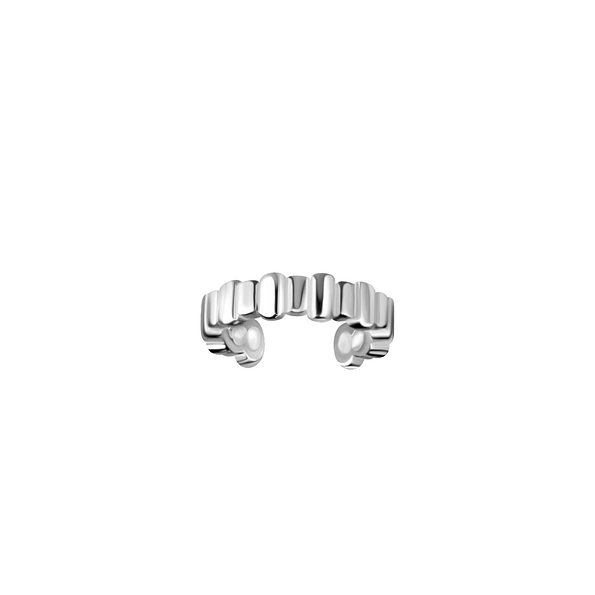 Silver Patterned Ear Cuff - 23803