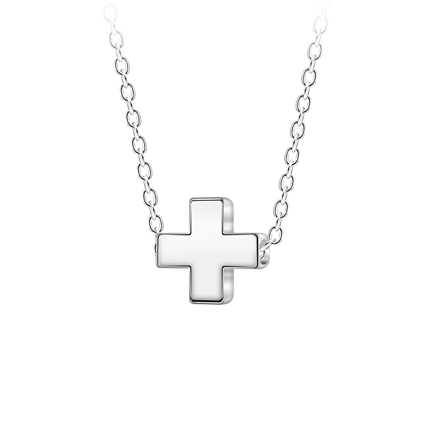 Silver Cross Necklace - 23585