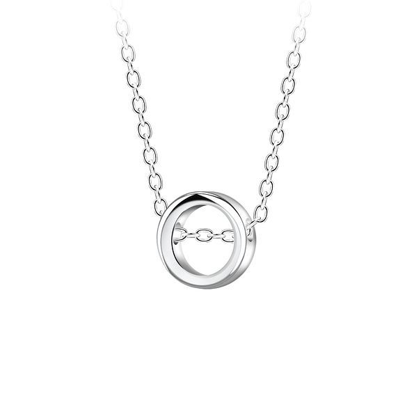 Silver Circle Necklace - 23587