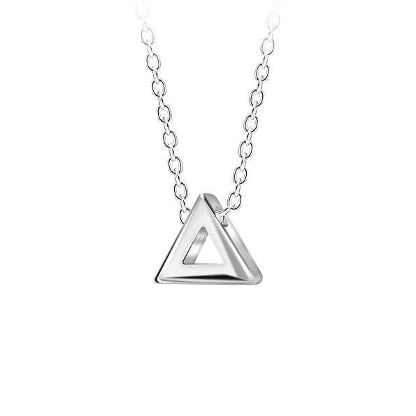 Silver Triangle Neckalce - 23589