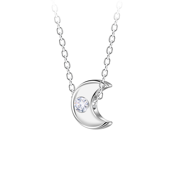 Silver Moon Necklace - 23598