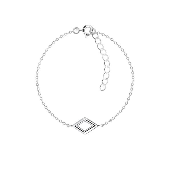 Silver Diamond Shaped Bracelet - 23863