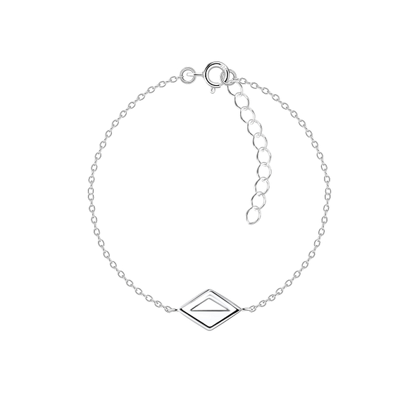 Silver Diamond Shaped Bracelet - 23864