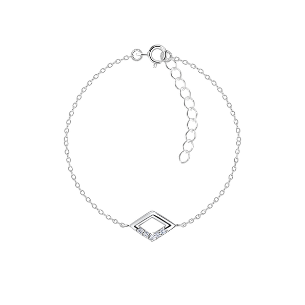 Silver Diamond Shaped Bracelet - 23865