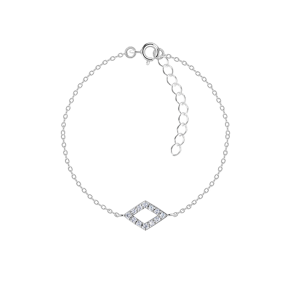 Silver Diamond Shaped Bracelet - 23866