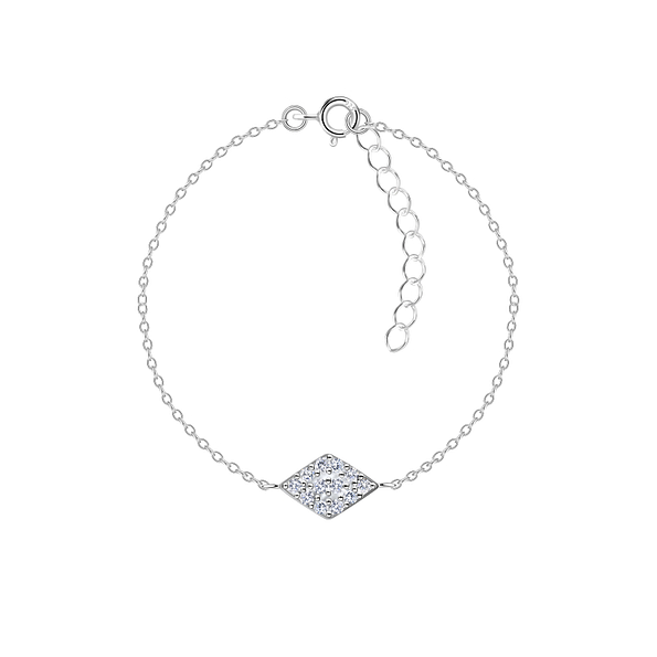 Silver Diamond Shaped Bracelet - 23867