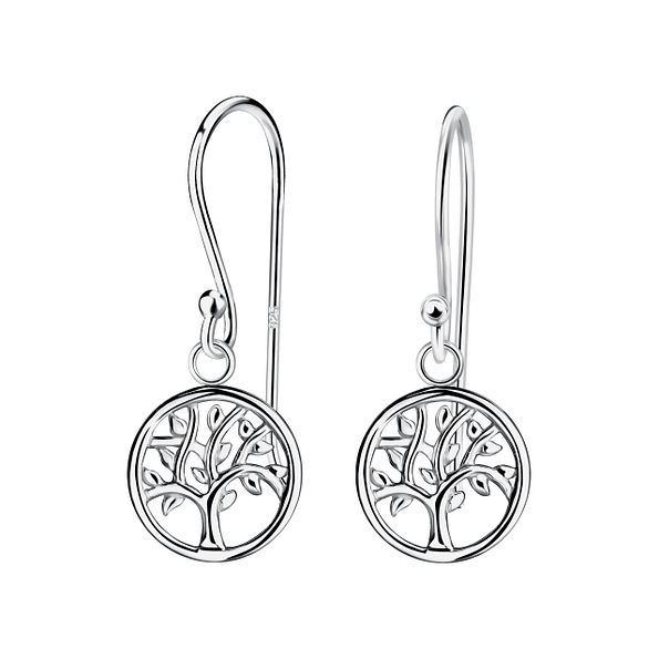 Silver Tree Of Life Earrings - 24010