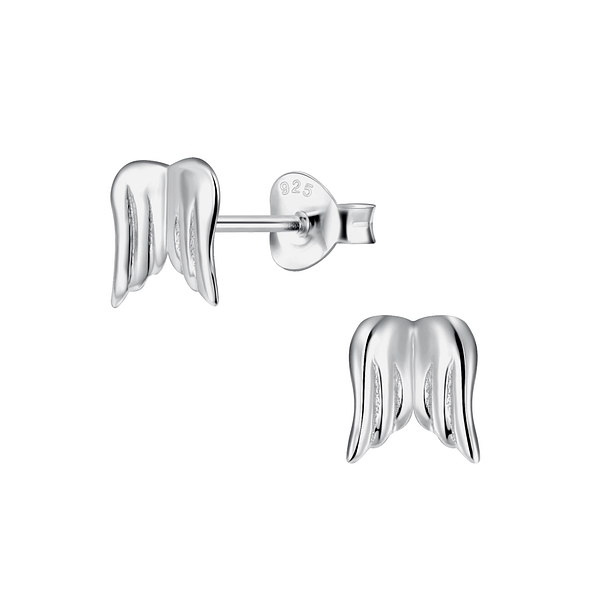 Silver Wing Stud Earrings - 24011