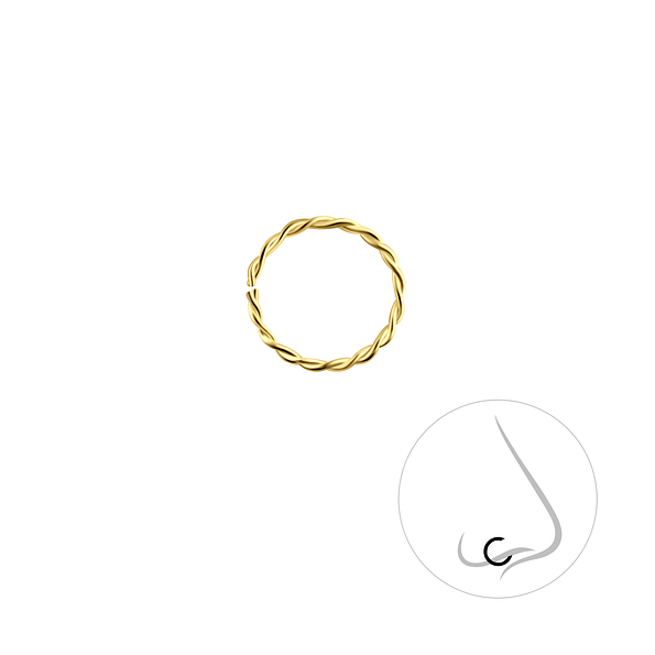 9.5mm Silver Twisted Continuous Ring - 24264