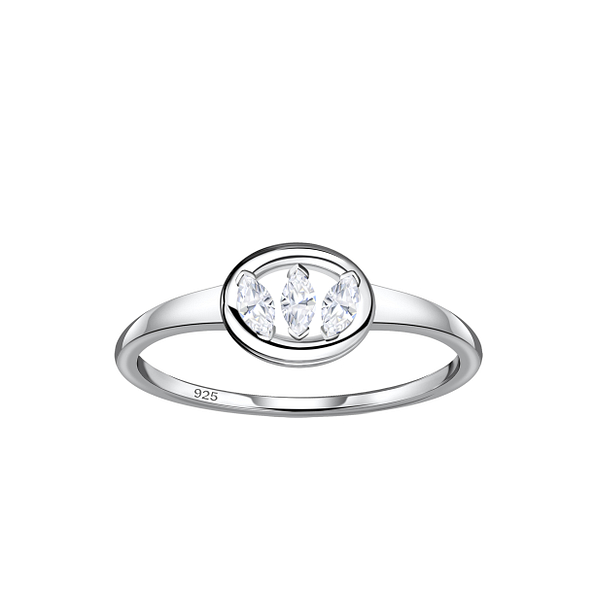 Silver Oval Ring - 24109
