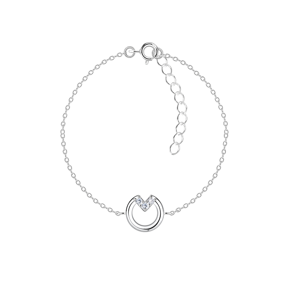 Silver Circle V Bracelet - 24125