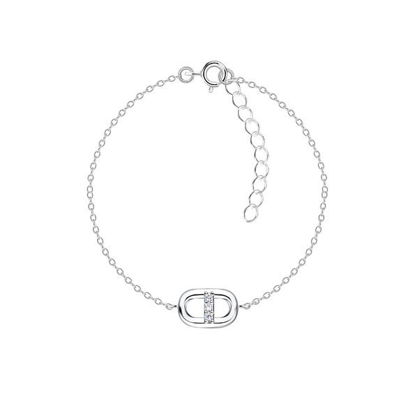 Silver Oval Bracelet - 24129
