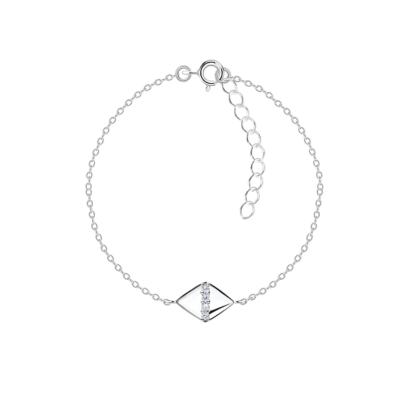 Silver Diamond Shaped Bracelet - 24137