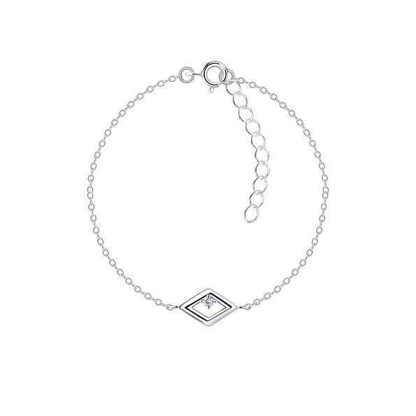 Silver Diamond Shaped Bracelet - 24138