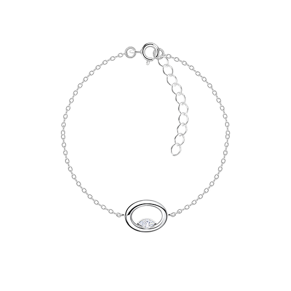 Silver Oval Bracelet - 24139