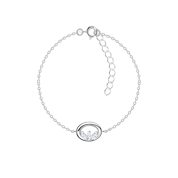Silver Oval Bracelet - 24141