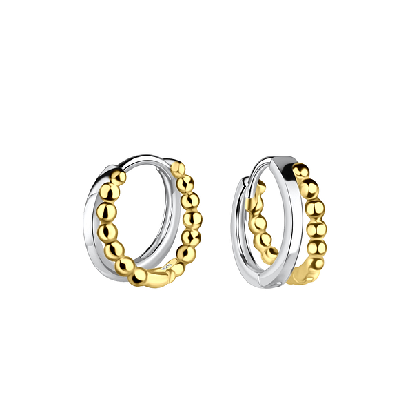 11mm Silver Ball Huggie Earrings - 24363