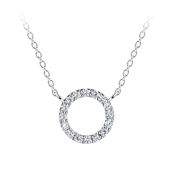 Silver Circle Necklace - 24166